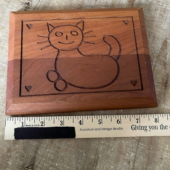 Unique 2 Tone Wood Laser Cut Cat Safe Haven Plaque - Picture 5 of 6
